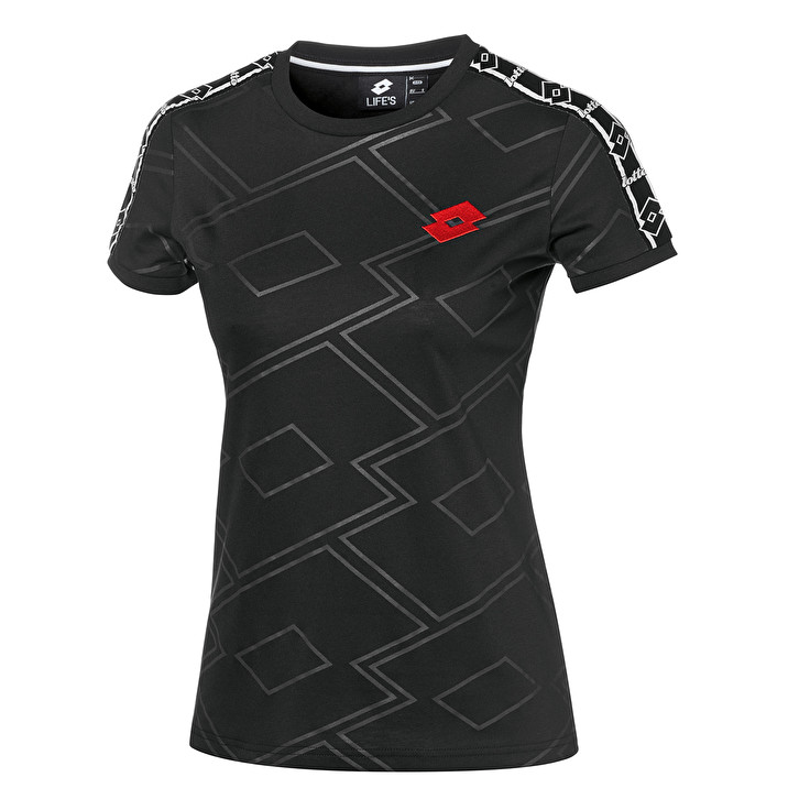 Lotto Athletica Classic Ii Prt Js Camisetas Mujer - Negras - Colombia ERVKINL-03